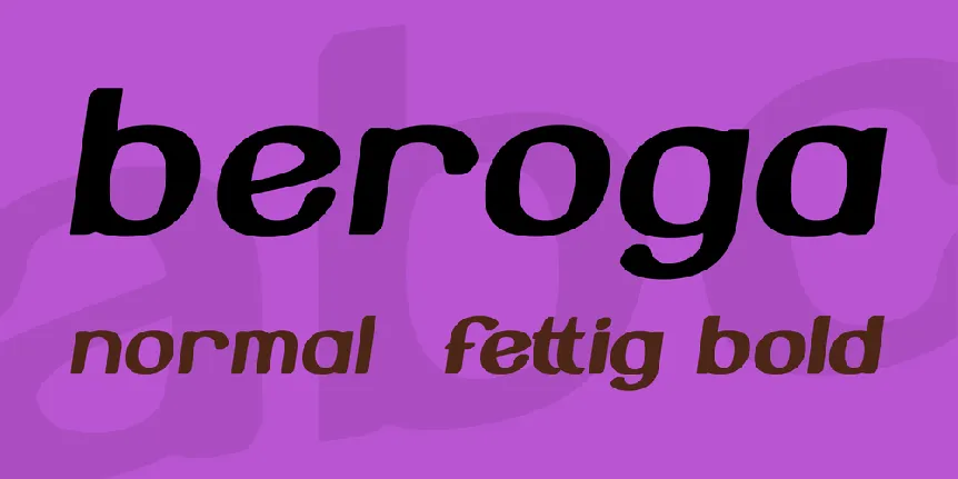 Beroga font