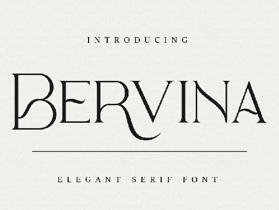 Bervina Stylish Serif font