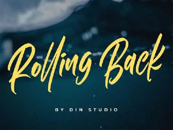 Rolling Back Script font