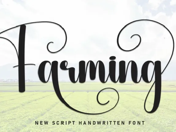 Farming Script Typeface font