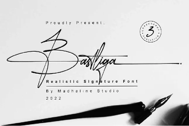 Bastliga font