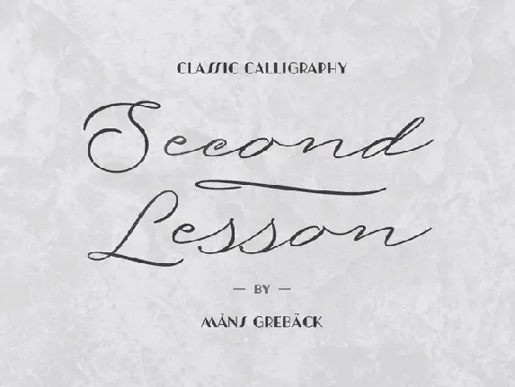 Second Lesson font