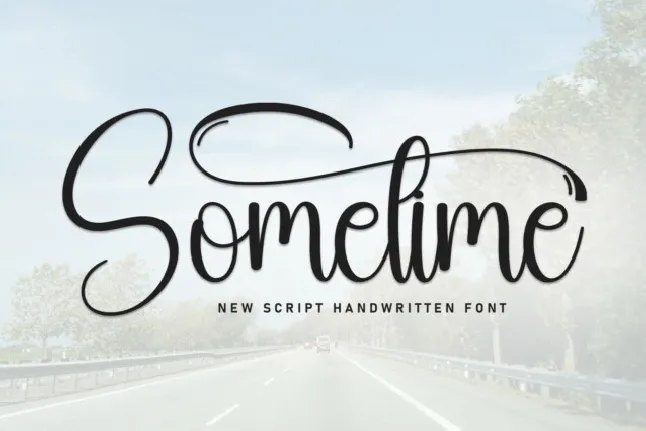 Sometime Script font