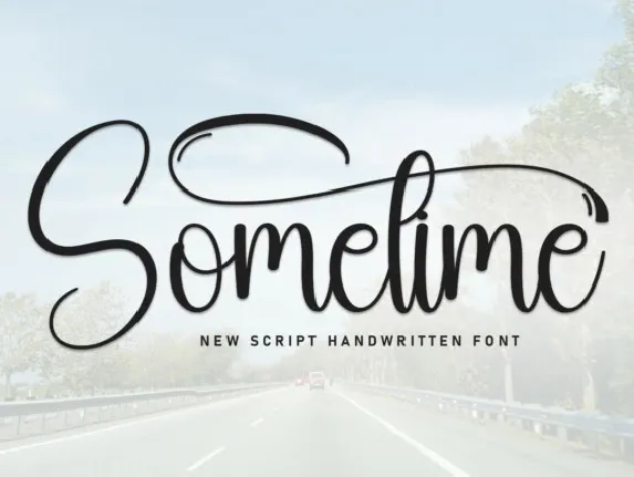 Sometime Script font