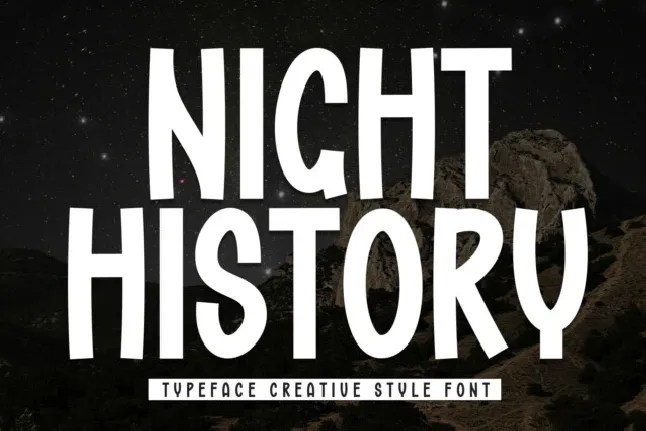 Night History Display font