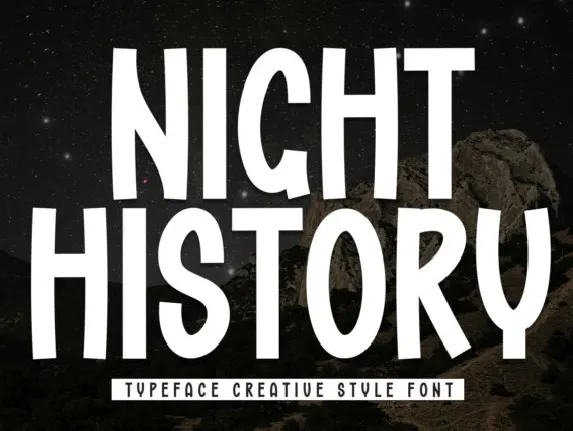 Night History Display font