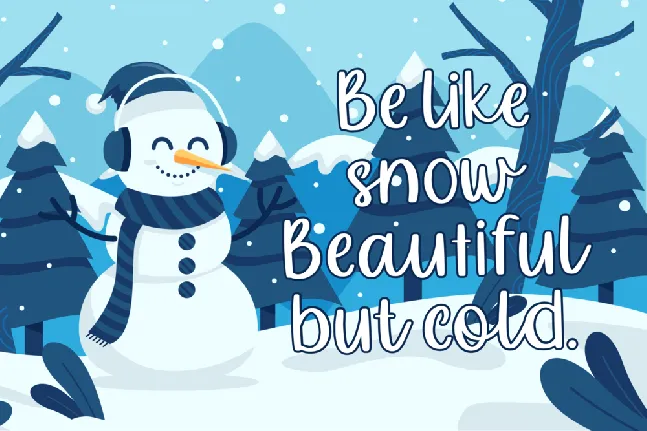 Mealky Winter Demo font