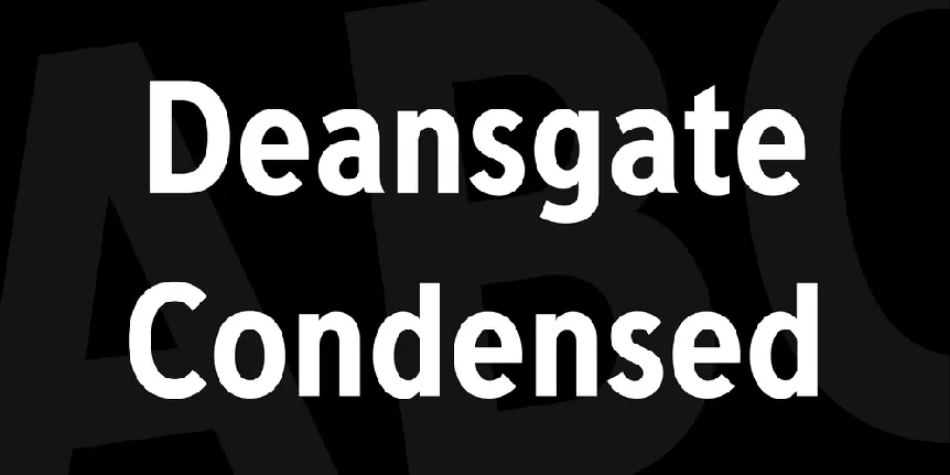 Deansgate Condensed font