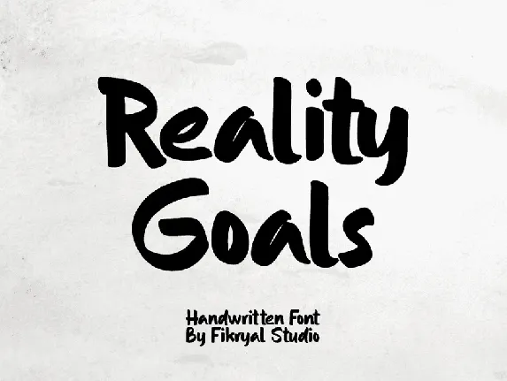 Reality Goals font