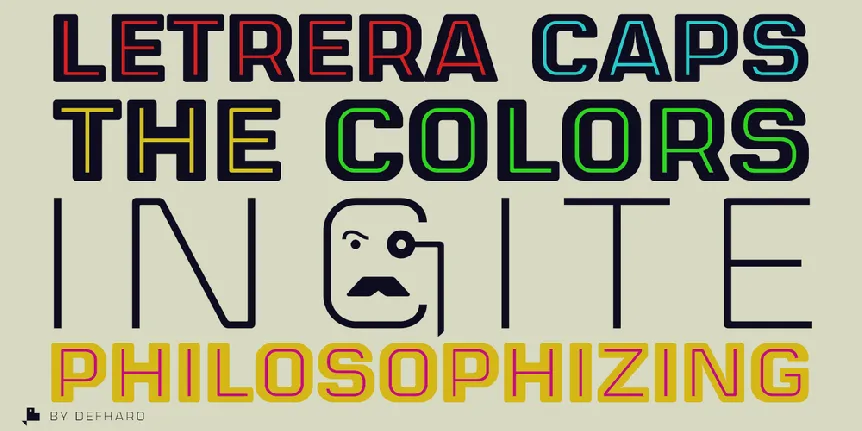 Letrera Caps Inline font