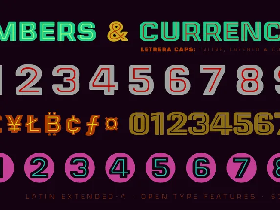 Letrera Caps Inline font