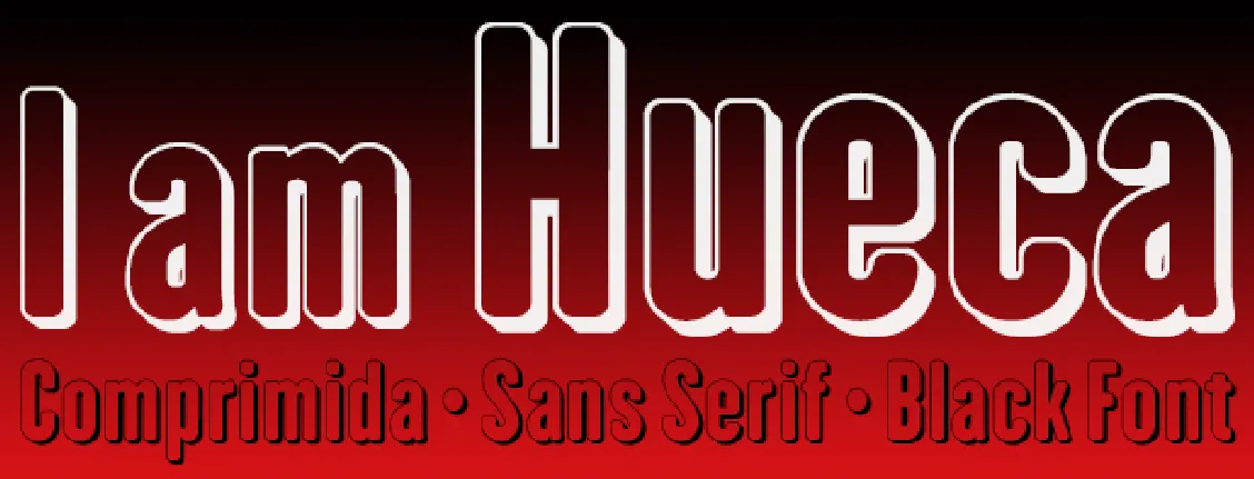 I am Hueca font