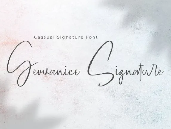 Geovanice Signature font