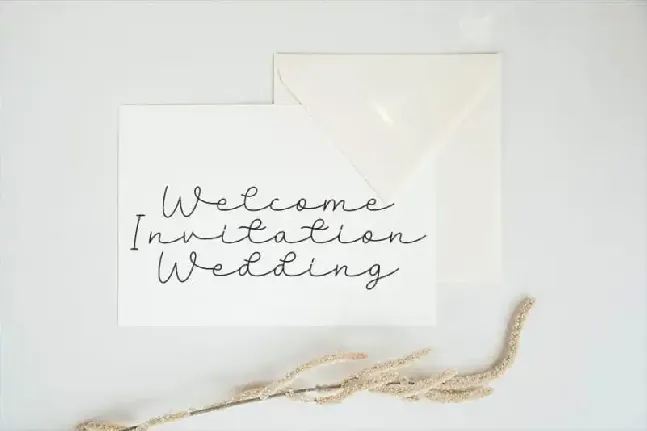 Wedding Script font