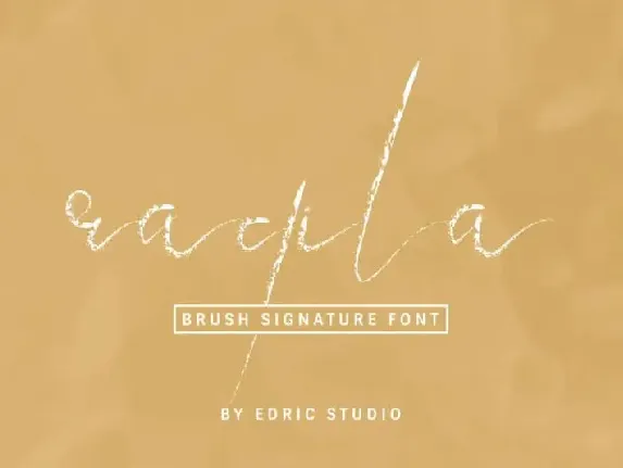 Raqila Rough Brush Signature font