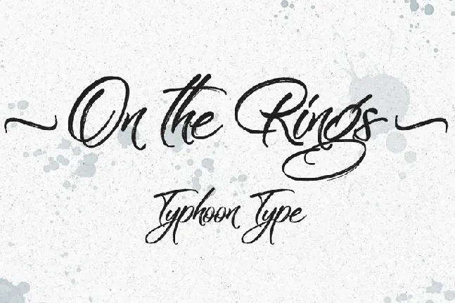 On the Rings Brush Free font