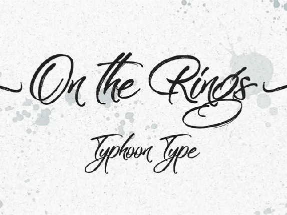 On the Rings Brush Free font