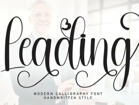 Leading Script font