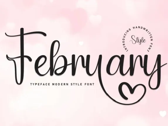 February Script font