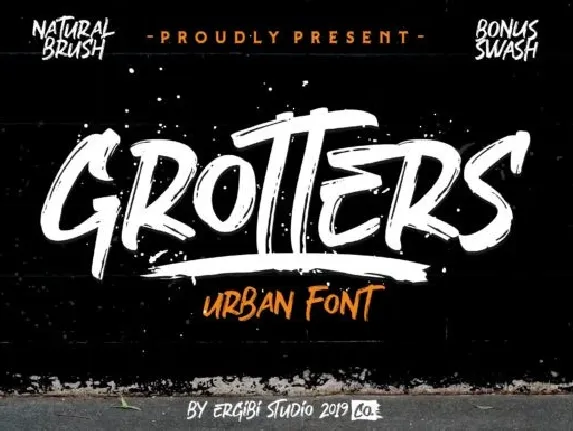 Grotters Brush font