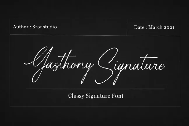 Gasthony Signature font