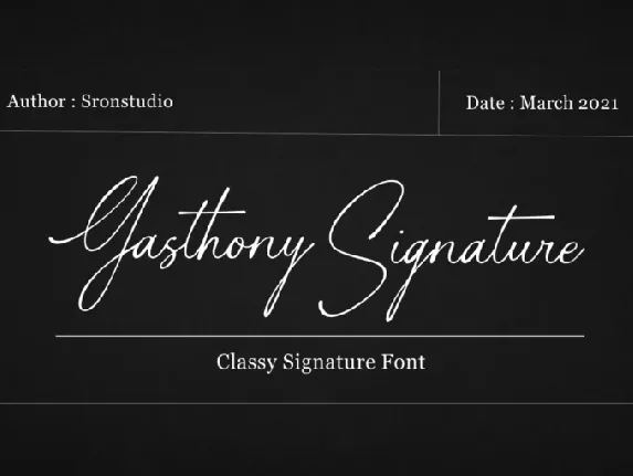 Gasthony Signature font