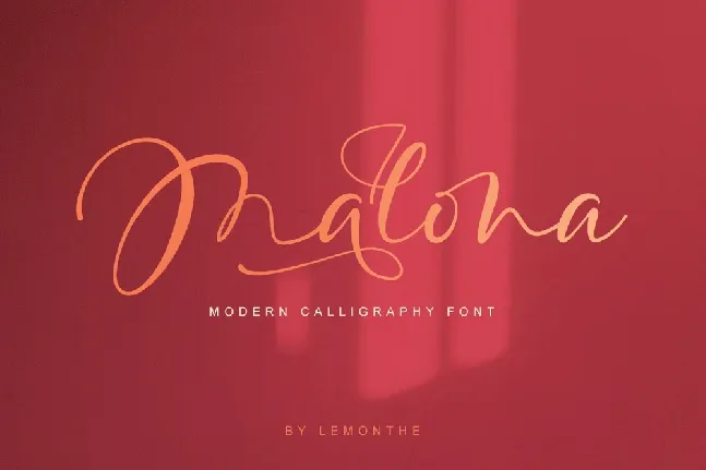 Malona Calligraphy Script font