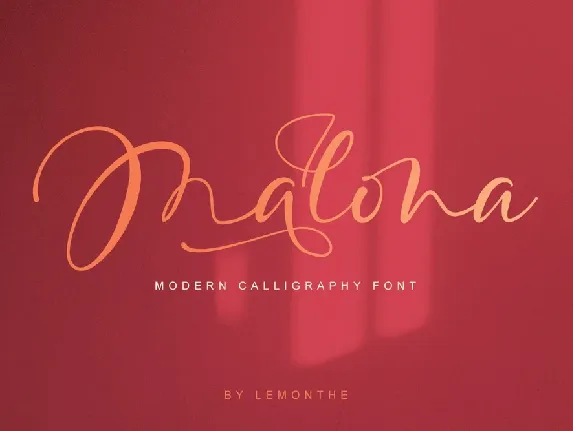 Malona Calligraphy Script font