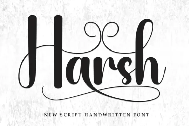 Harsh Script font