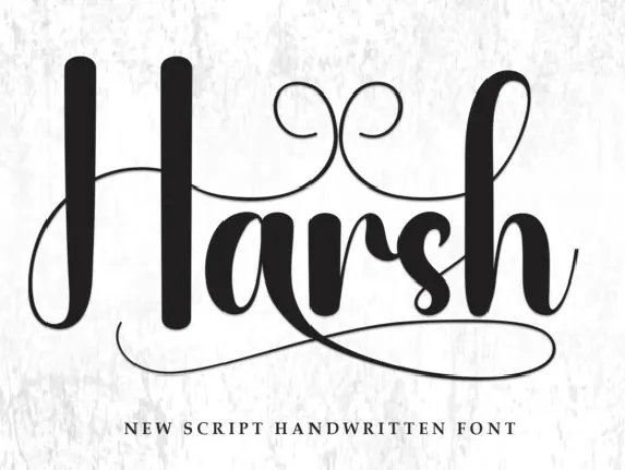 Harsh Script font