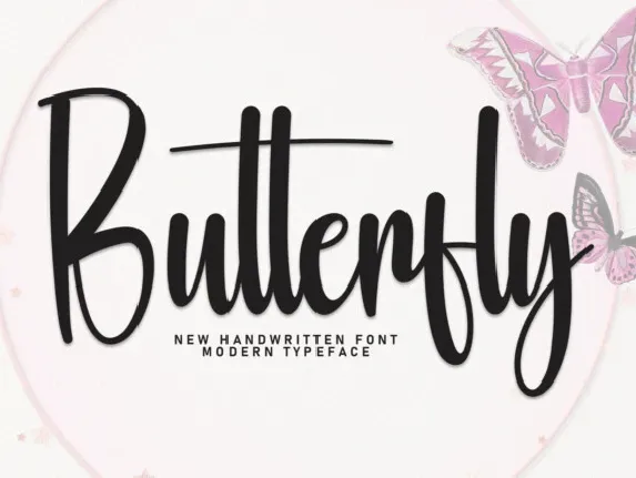 Butterfly Script font