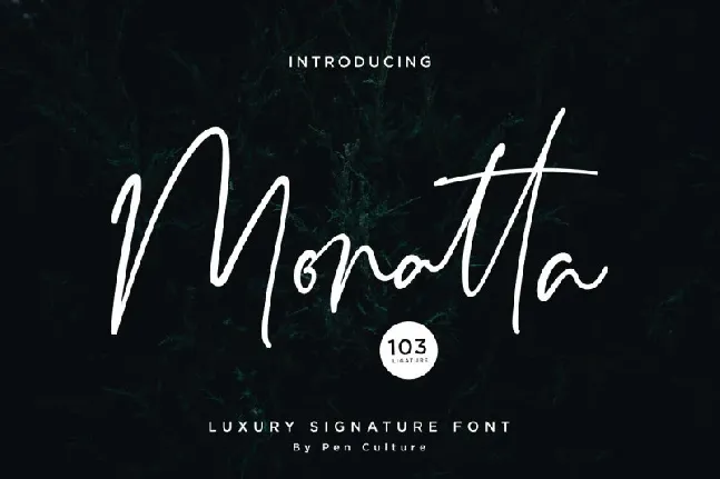 Monatta Signature font