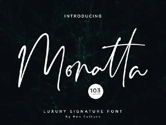 Monatta Signature font