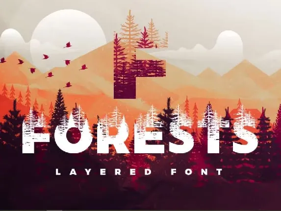 Forests Layered font