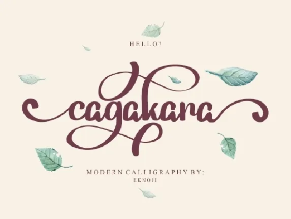 Cagakara font