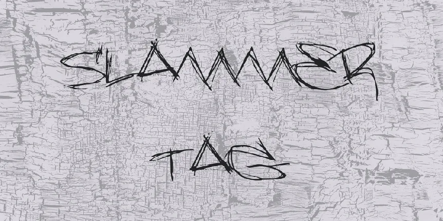 Slammer tag font