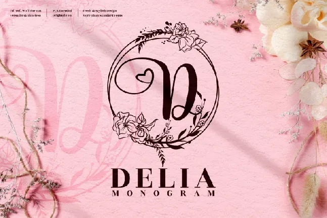 Delia Monogram font