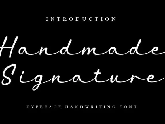 Handmade Signature Script font