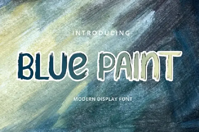 Blue paint Brush font