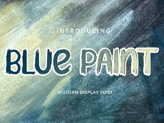 Blue paint Brush font