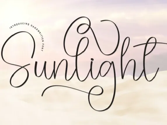 Sunlight Script font