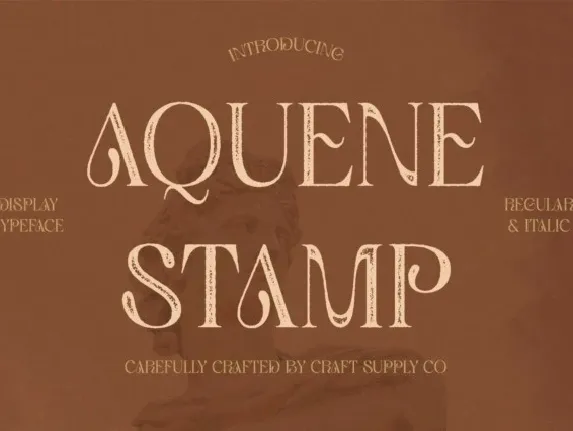 Aquene Stamp font