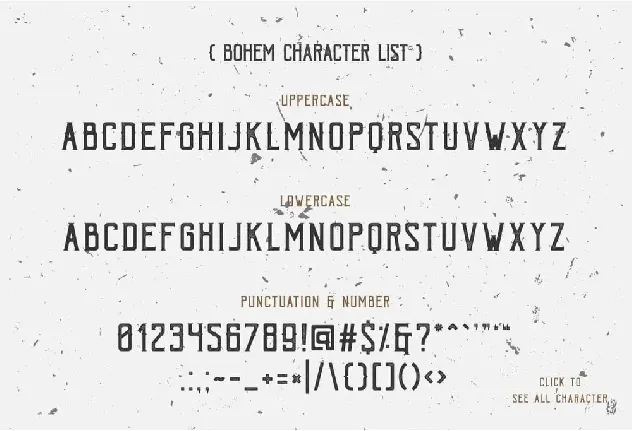 Bohem font