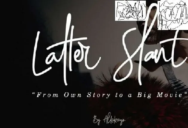 Latter Slant Signature font