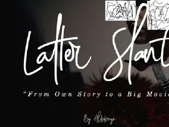 Latter Slant Signature font