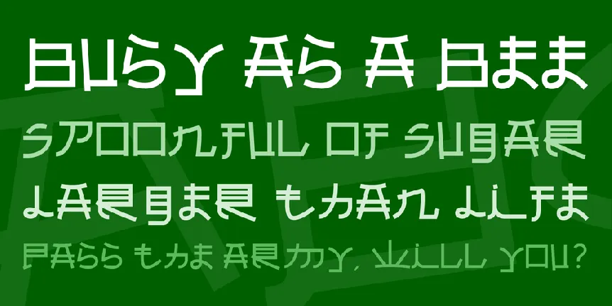 Almost Japanese font