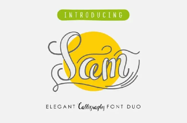 Sam Script font