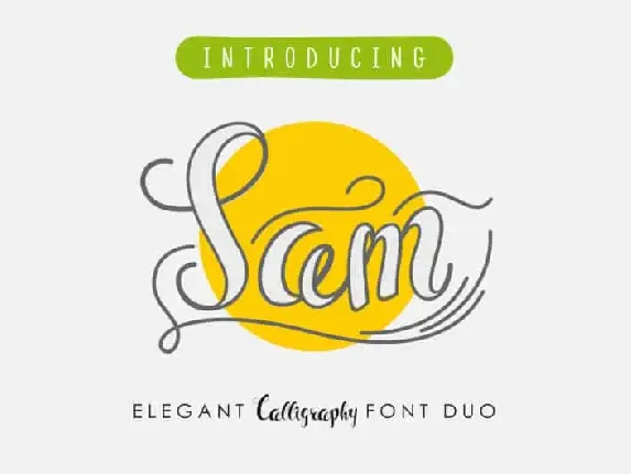 Sam Script font