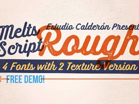 Melts Script Rough Family font