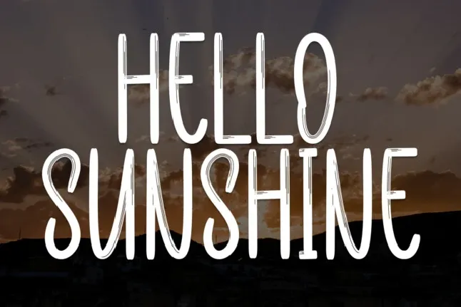 Hello Sunshine Display font